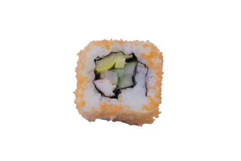 Sushi rolls on a white background. Stock Photos