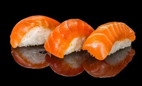 Sushi with salmon Stock Photos