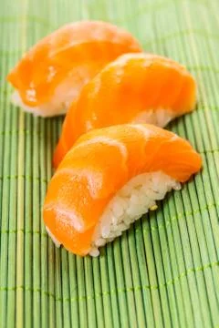 Sushi with salmon Stock Photos