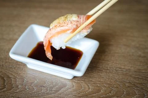 Sushi salmon Stock Photos