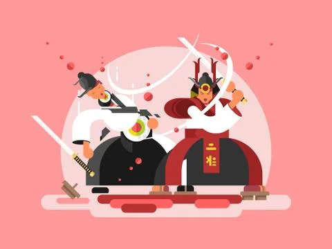 Sushi samurai design Stock Illustration