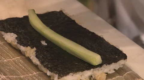 Sushi seafood wrap CU Видео 24234153