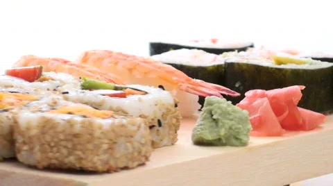 Sushi seamless loop background - HD  Stock Footage 449733