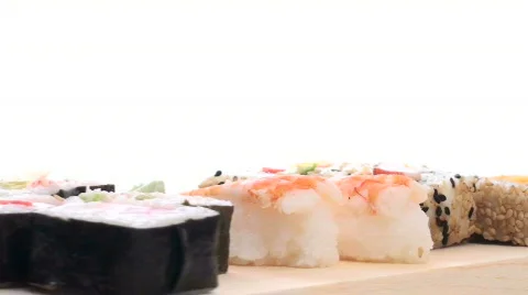 Sushi seamless loop with copy space - HD  Stock Footage 449770