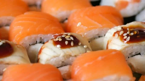 Sushi set close up Stock Footage 275848927