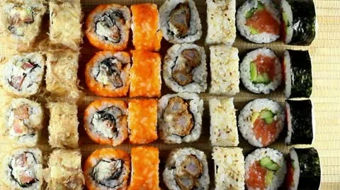 Sushi set Stock Footage 10847307