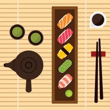 Sushi set Illustrazione stock
