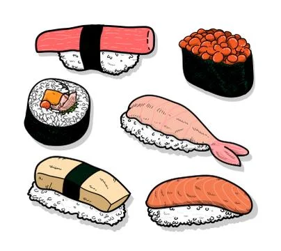 Sushi Set Stock Illustration