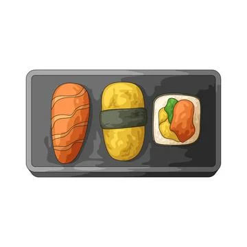 Sushi set illustration Ilustração Stock