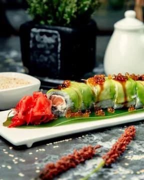 Sushi set on the table Stock Photos