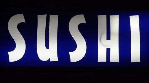 Sushi  sign Stock Footage 47898236