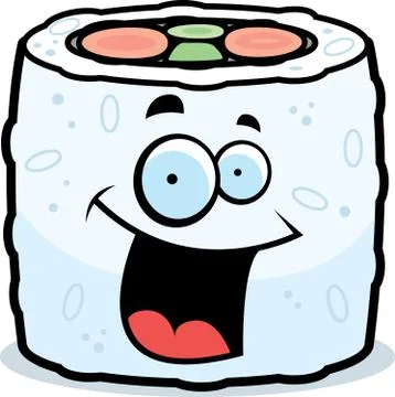 Sushi Smiling Stock Illustration