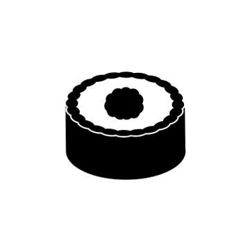 Sushi solid icon, food drink elements Stock Illustration