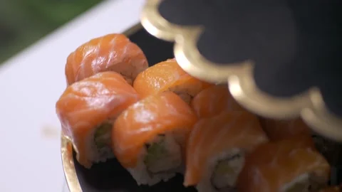 Sushi Stand Stock Footage 208117033