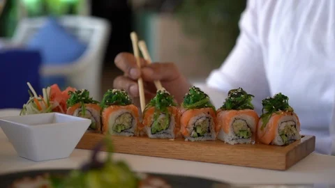 Sushi take Stock Footage 128442455
