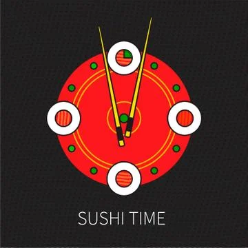 Sushi time Stock Illustration