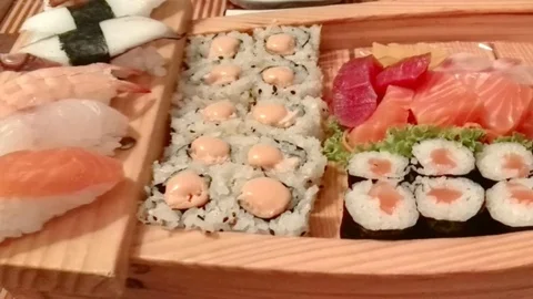 Sushi tracking shot Vidéo 76036082