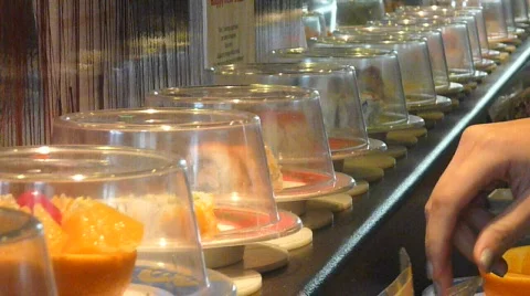 Sushi Train 1 Stock Footage 711074