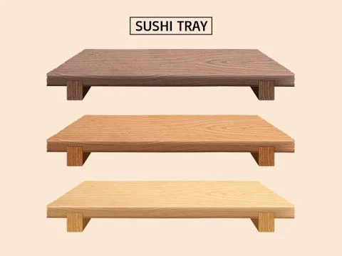 Sushi tray collection Stock Illustration