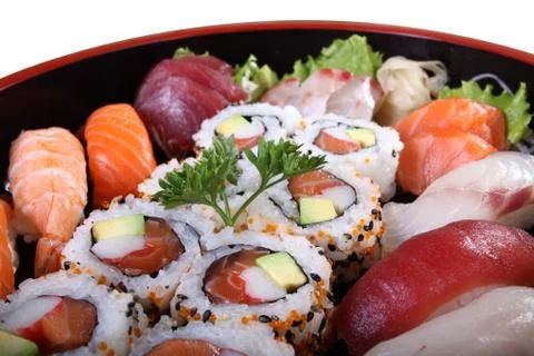 Sushi tray Stock Photos