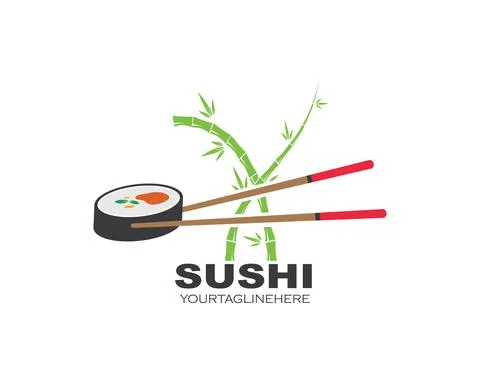 Sushi vector icon label illustration design Stock Illustration