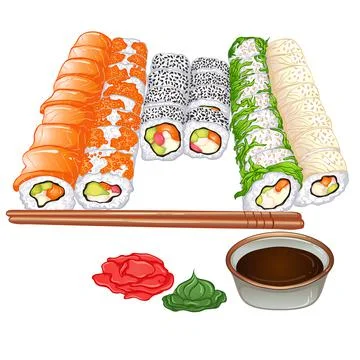 Sushi vector illustration Stock Illustration