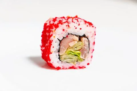 Sushi on a white background close-up 스톡 사진