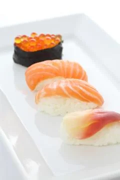 Sushi in white background Stock Photos
