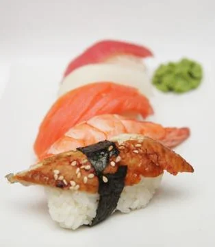 Sushi on white Stock Photos