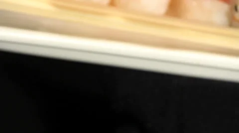 Sushis rotating close up in studio 库存影片 35797189