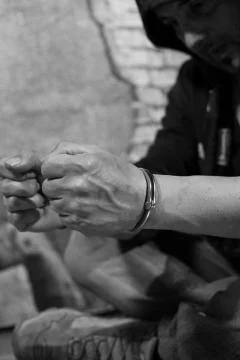 Suspect arrested Stock-Fotos