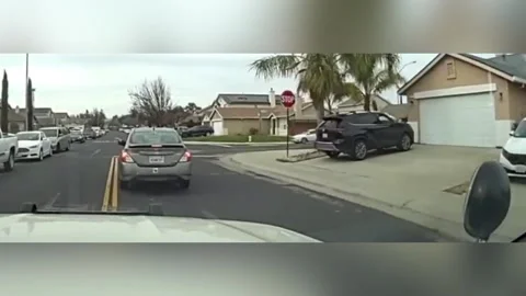 Suspect Clings to Car in Daring Carjacking Amid Police Chase Chaos in Lathro... Stock Footage 276893921