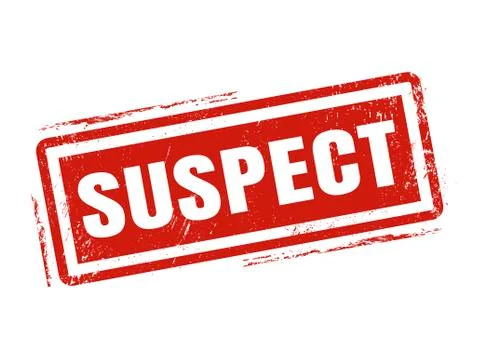 Suspect red stamp style Stockillustratie
