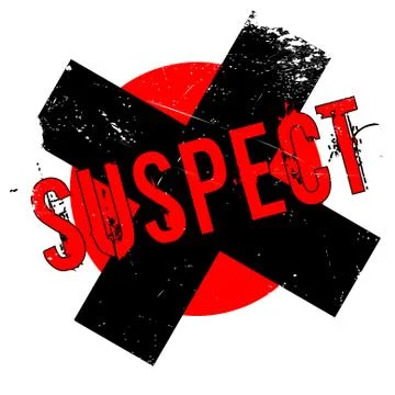 Suspect rubber stamp Stock Illustration