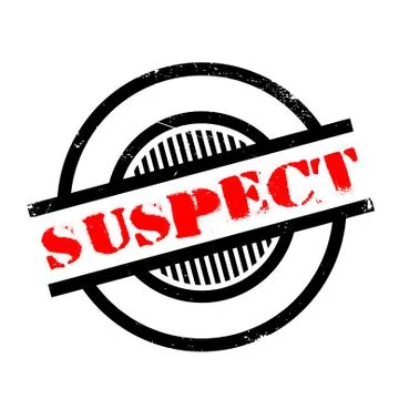 Suspect rubber stamp Stock Illustration