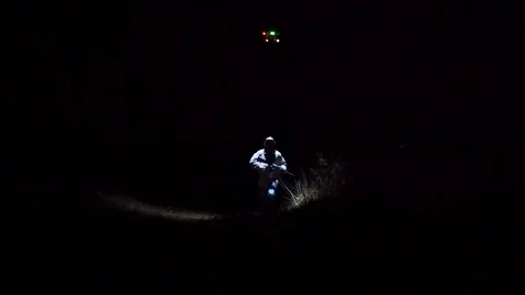 Suspect running from drone Stock Footage 69833966