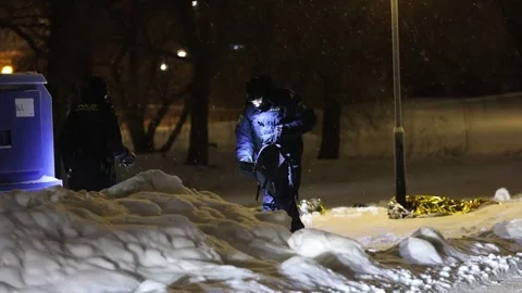 A suspected shooting, Linköping, Sweden Stock-Footage 264615111