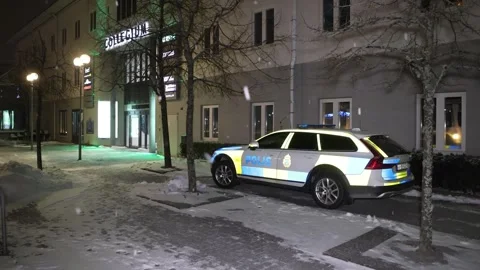 A suspected shooting, Linköping, Sweden Stock Footage 264615133