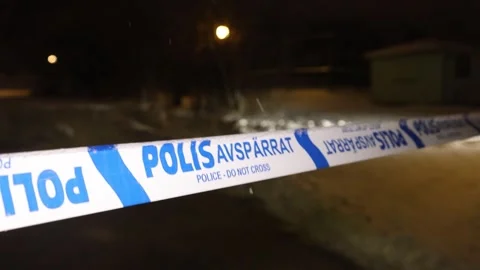A suspected shooting, Linköping, Sweden Stock Footage 264615136