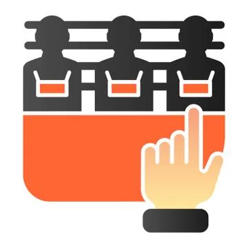 Suspects of crime flat icon. Suspects piking color icons in trendy flat style Stock Illustration