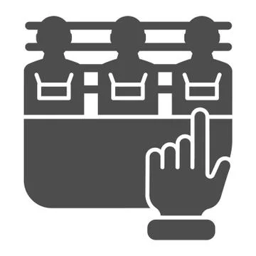 Suspects of crime solid icon. Suspects piking vector illustration isolated on Stock Illustration