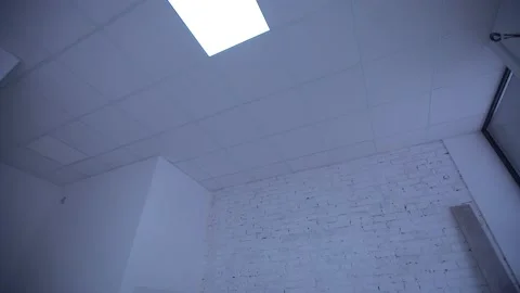Suspended Armstrong ceiling, Armstrong Ceiling Tiles Calgary Mineral Fiber Video stock 164169336