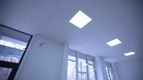 Suspended Armstrong ceiling, Armstrong Ceiling Tiles Calgary Mineral Fiber Video stock 164205392