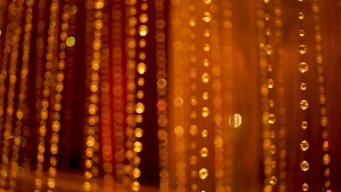 Suspended beads of light - with sparkle light leaks and flairs. Stock-Footage 88871410