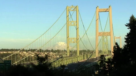 Suspended bridge. Industry structure. Stock Footage 797771