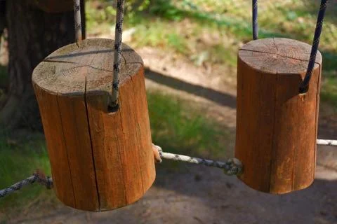 Suspended bridge on the trees. Elements.	 Stock Photos
