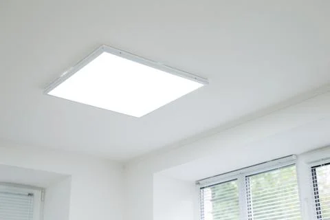 Suspended ceiling with modern LED lighting Stock Photos