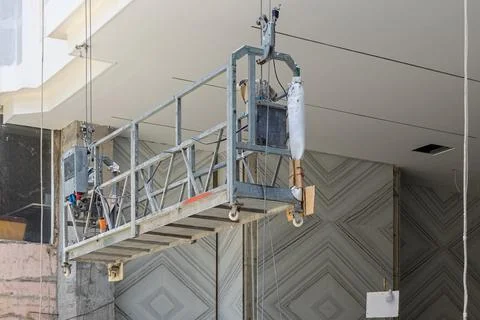 Suspended construction cradle Stock Photos