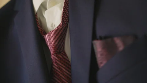 The suspended groom's Jacket Stock Footage 93842871