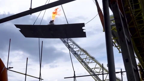 Suspended Load at Work Site. Stock Footage 158149437